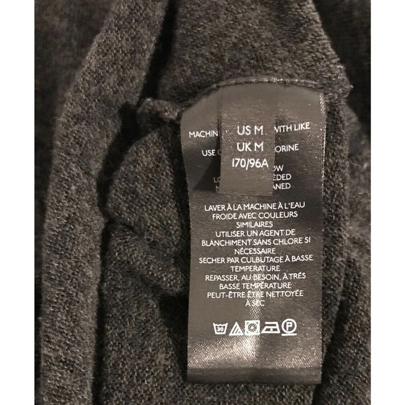 by Anthropologie Women's Charcoal Faux Wrap Surplice Sweater - Size Medium - Picture 7 of 9